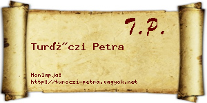Turóczi Petra névjegykártya